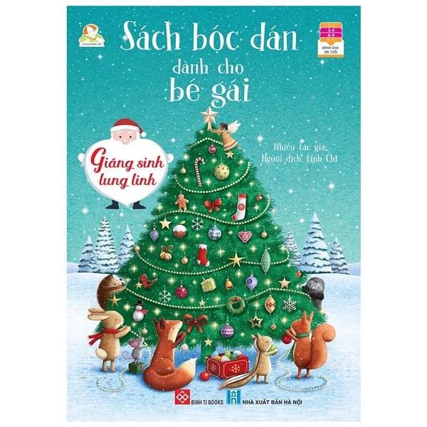 sách bóc dán dành cho bé gái - giáng sinh lung linh